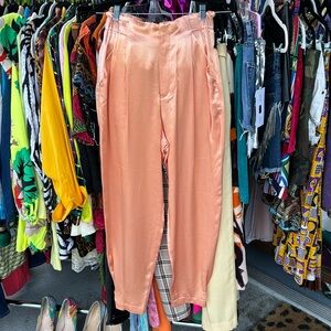 Zara Peach Pantone Satin Trouser